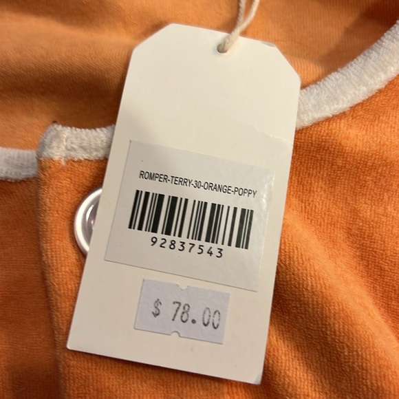 Hammies Orange Poppy Retro Sleeveless Button-Up Jumpsuit NWT - Picture 6 of 8